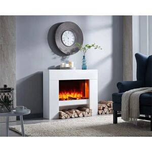 Castleton Fires & Fireplaces Belfry Heating 100Cm W Surface Wall Mounted Electric Fire white 84.0 H x 100.0 W x 24.5 D cm