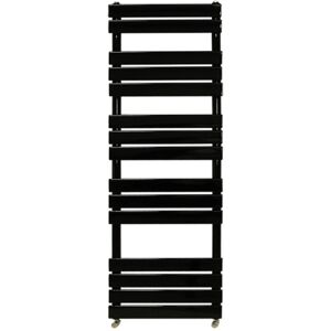 Belfry Bathroom Bathroom Flat Panel Heated Towel Rail Radiator Warmer Black 160cm H x 60cm W x 6.2cm D