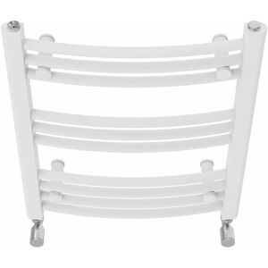 Belfry Heating Cano Curved Heated Towel Rail Radiator Bathroom Ladder Warmer White 60cm H x 50cm W x 5.2cm D