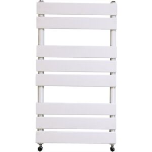 Belfry Bathroom Flat Panel Heated Towel Rail Radiator Bathroom Warmer White 80cm H x 45cm W x 6.2cm D