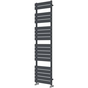 Belfry Bathroom Bathroom Flat Panel Heated Towel Rail Radiator Warmer Anthracite 180cm H x 45cm W x 6.2cm D