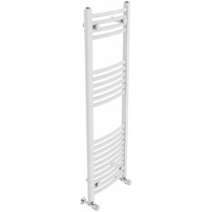 Belfry Heating Cano Curved Heated Towel Rail Radiator Bathroom Ladder Warmer White 120cm H x 40cm W x 4.5cm D