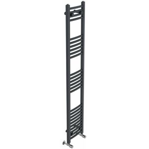 Belfry Heating Cano Curved Heated Towel Rail Radiator Bathroom Ladder Warmer Dark Grey 160cm H x 30cm W x 3.4cm D