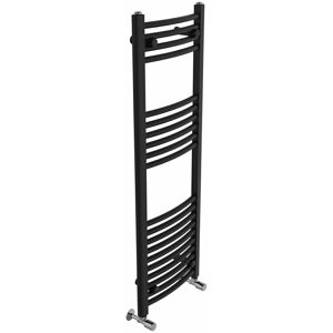 Belfry Heating Cano Curved Heated Towel Rail Radiator Bathroom Ladder Warmer Black 120cm H x 40cm W x 4.5cm D
