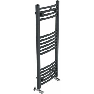 Belfry Heating Cano Curved Heated Towel Rail Radiator Bathroom Ladder Warmer gray 100.0 H x 40.0 W x 4.5 D cm