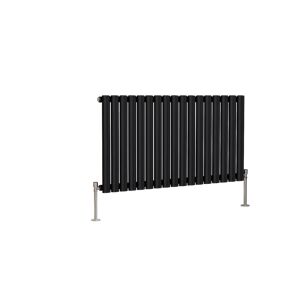 Belfry Heating Shirly Horizontal Double Oval Panel Radiator gray 60cm H x 100.3cm W