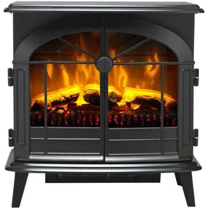 Dimplex Leckford 2kW Optiflame Large Electric Stove Fire with Remote Control, 62cm Wide black 64.0 H x 62.0 W x 39.0 D cm