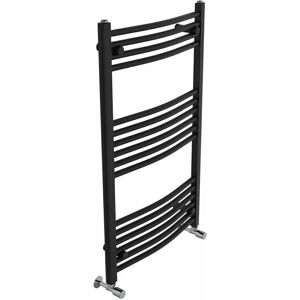 Belfry Heating Cano Curved Heated Towel Rail Radiator Bathroom Ladder Warmer black 100.0 H x 60.0 W x 5.6 D cm