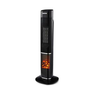 Geepas Oscillating Tower PTC Heater Settings, Cool & Warm Function, 2000W 81.5 H x 19.5 W x 91.0 D cm