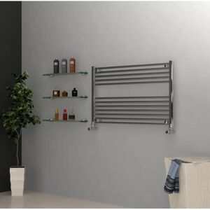 Belfry Heating Shaunna Horizontal Straight Towel Rail gray 60.0 H x 100.0 W x 3.0 D cm