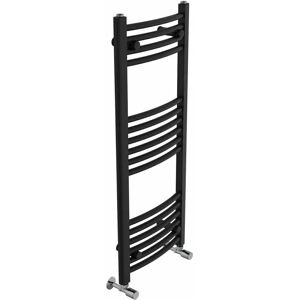 Belfry Heating Cano Curved Heated Towel Rail Radiator Bathroom Ladder Warmer black 100.0 H x 40.0 W x 4.5 D cm