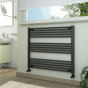 Belfry Heating Sharen Horizontal Straight Towel Rail 80.0 H x 100.0 W x 3.0 D cm