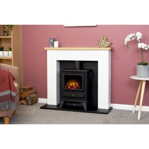 Adam Chilton Electric Fire white/black 90.1 H x 100.0 W x 35.0 D cm