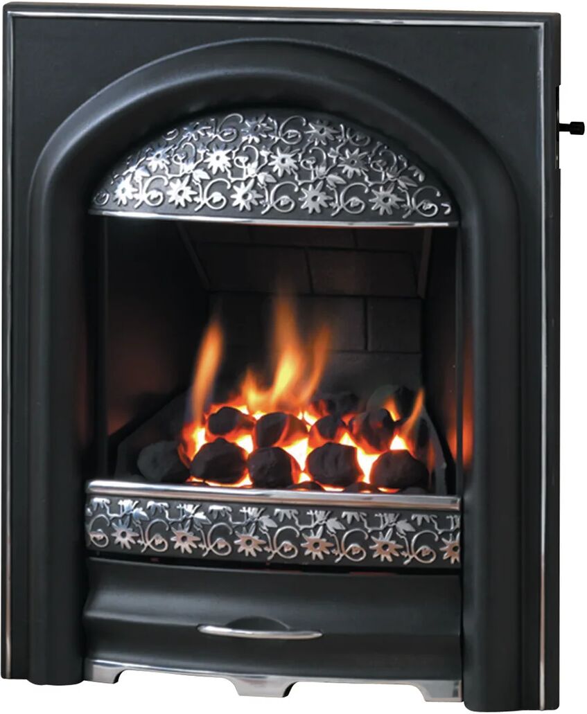 Belfry Heating Elsa 54Cm W Fireplace Insert Only gray/black 63.0 H x 54.0 W x 27.5 D cm