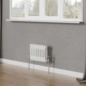Belfry Heating Tryphosa Traditional 2 Column Horizontal Designer Radiator White 30cm H x 42.5cm W
