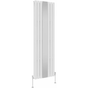 Belfry Heating Flat Double Panel Vertical Designer Mirror Radiator White 1800cm H x 553cm W x 64cm D