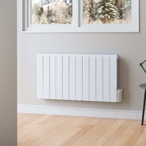 Living and Home 1500W Horizontal Flat Panel Radiator White 57.5cm H X 77cm W X 8cm D
