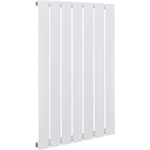 Belfry Heating Modern Heating Flat Panel Single Radiator Vertical White Multi Sizes White 90cm H x 54.2cm W