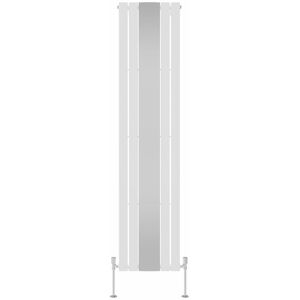 Belfry Heating Flat Single Panel Vertical Designer Mirror Radiator White 1800cm H x 417cm W x 50cm D
