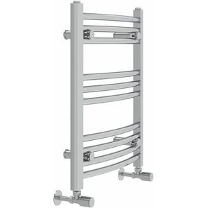 Belfry Heating Cano Curved Heated Towel Rail Radiator Bathroom Ladder Warmer Chrome 60cm H x 50cm W x 5.2cm D