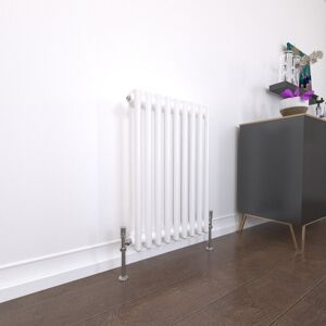Ebern Designs Traditional 2 3 Column Radiator Cast Iron Style Heating White 60cm H x 42.5cm W x 7cm D