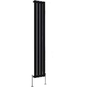 Belfry Heating Shonnard Vertical Single Flat Panel Radiator Normal Black 160cm H x 27.2cm W