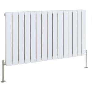 Belfry Heating Shonda Horizontal Double Flat Panel Radiator Gloss White 60cm H x 102cm W