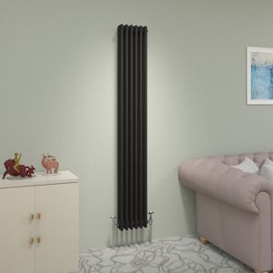 Belfry Heating Gilchrist Vertical Traditional Column Radiator Black 1800mm x 292mm x 100mm