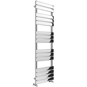 Belfry Bathroom Bathroom Flat Panel Heated Towel Rail Radiator Warmer Chrome 160cm H x 45cm W x 6.2cm D