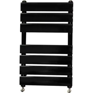 Belfry Bathroom Flat Panel Heated Towel Rail Radiator Bathroom Warmer Black 65cm H x 40cm W x 6.2cm D