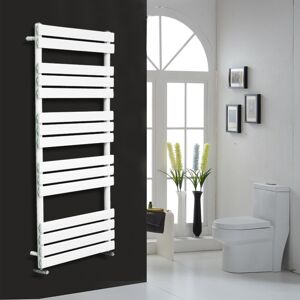 Belfry Bathroom Bathroom Flat Panel Heated Towel Rail Radiator Warmer White 160cm H x 60cm W x 6.2cm D