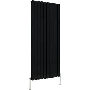 Belfry Heating Shonna Vertical Double Flat Panel Radiator Normal Black 160cm H x 68cm W