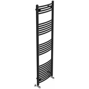 Belfry Heating Cano Curved Heated Towel Rail Radiator Bathroom Ladder Warmer Black 160cm H x 50cm W x 5.2cm D