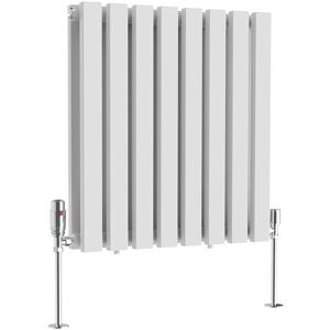 17 Stories Ipolitas Double Panel D Shape Horizontal Designer Radiator White 60cm H x 55cm W