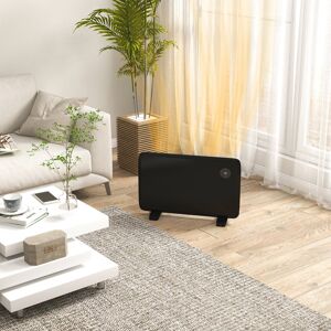 Metro Lane 1200W 4095 BTU Electric Panel,Wall Mounted Space Heater with Adjustable Thermostat , Remote Included Black 43.5cm H X 65.5cm W X 21.5cm D