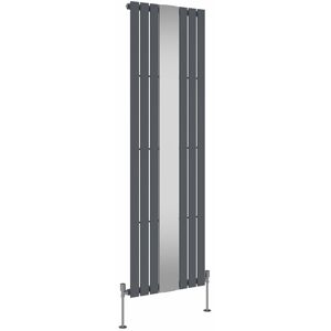 Belfry Heating Flat Single Panel Vertical Designer Mirror Radiator Anthracite 1800cm H x 553cm W x 50cm D