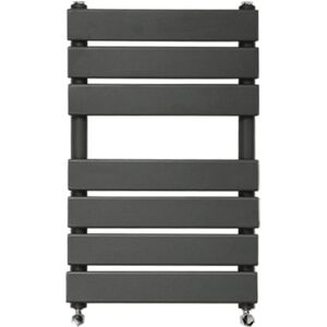 Belfry Bathroom Flat Panel Heated Towel Rail Radiator Bathroom Warmer Anthracite 65cm H x 50cm W x 6.2cm D