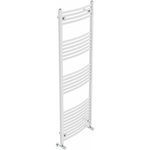 Belfry Heating Cano Curved Heated Towel Rail Radiator Bathroom Ladder Warmer White 160cm H x 60cm W x 5.6cm D