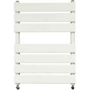 Belfry Bathroom Flat Panel Heated Towel Rail Radiator Bathroom Warmer White 65cm H x 50cm W x 6.2cm D