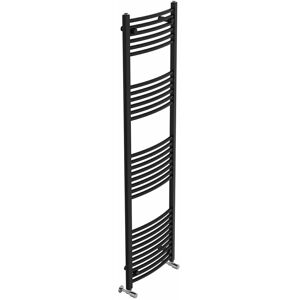 Belfry Heating Cano Curved Heated Towel Rail Radiator Bathroom Ladder Warmer Black 180cm H x 50cm W x 5.2cm D
