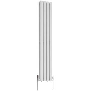 Ebern Designs Genris Vertical D-Shape Radiator White 160cm H x 27cm W