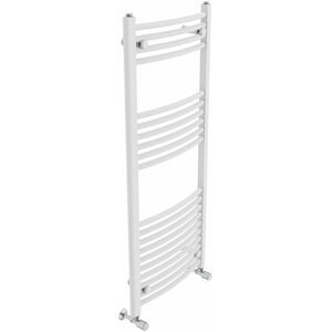 Belfry Heating Cano Curved Heated Towel Rail Radiator Bathroom Ladder Warmer White 120cm H x 50cm W x 5.2cm D
