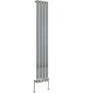 Belfry Heating Briscoe Vertical Single Flat Panel Radiator Chrome 160cm H x 27.2cm W x 5.2cm D