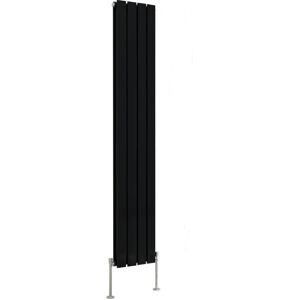 Belfry Heating Shonna Vertical Double Flat Panel Radiator Normal Black 160cm H x 27.2cm W