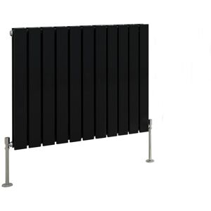 Belfry Heating Shonda Horizontal Double Flat Panel Radiator Normal Black 60cm H x 74.8cm W