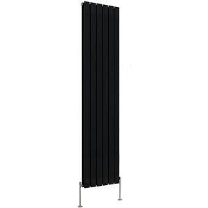 Belfry Heating Shonna Vertical Double Flat Panel Radiator Normal Black 180cm H x 40.8cm W