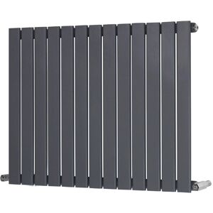 Belfry Heating Adah Horizontal Single Flat Panel Radiator Anthracite 600mm H x 884mm W x 52mm D Belfry Heating Adah Horizontal Single Flat Panel Radiator Anthracite 600mm H x 884mm W x 52mm D