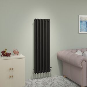 Belfry Heating Gilchrist Vertical Traditional Column Radiator Black 1500mm x 472mm x 100mm Belfry Heating Gilchrist Vertical Traditional Column Radiator Black 1500mm x 472mm x 100mm