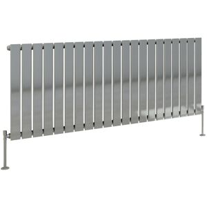 Belfry Heating Adah Horizontal Single Flat Panel Radiator Chrome 600mm H x 1428mm W x 52mm D Belfry Heating Adah Horizontal Single Flat Panel Radiator Chrome 600mm H x 1428mm W x 52mm D