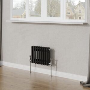 Belfry Heating Lorenz Horizontal Traditional Column Radiator Black Black 30cm H x 42.5cm W x 7cm D Belfry Heating Lorenz Horizontal Traditional Column Radiator Black Black 30cm H x 42.5cm W x 7cm D